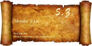 Skoda Zia névjegykártya